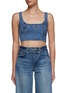 Main View - Click To Enlarge - FRAME - Seamed Denim Bustier