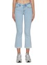 Main View - Click To Enlarge - FRAME - ‘LE CROP MINI BOOT’ RAW HEM LIGHT WASH DENIM JEANS