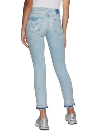 Back View - Click To Enlarge - MOTHER - ‘THE RASCAL’ UNDONE HEM DISTRESSES CROPPED SLIM STRAIGHT JEANS