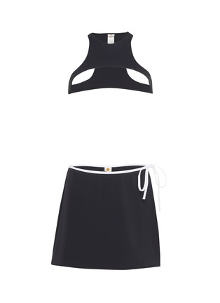 Main View - Click To Enlarge - TROPIC OF C - ‘MERIDIAN’ SWIMSUIT SKIRT ‘BAX’ SWIMSUIT TOP