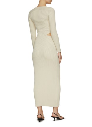 Back View - Click To Enlarge - AERON - ‘Vivier’ Cut-Out Waist Long-Sleeved Maxi Dress
