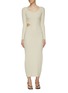 Main View - Click To Enlarge - AERON - ‘Vivier’ Cut-Out Waist Long-Sleeved Maxi Dress