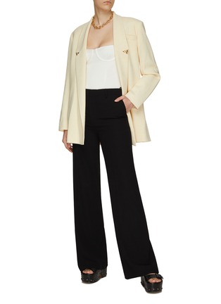 Figure View - Click To Enlarge - AERON - ‘Anjou’ A-Shaped Ornament Long Blazer