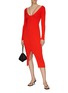 Figure View - Click To Enlarge - AERON - ‘Rivoli’ Spaghetti Strap Ribbed V-Neck Long Dress