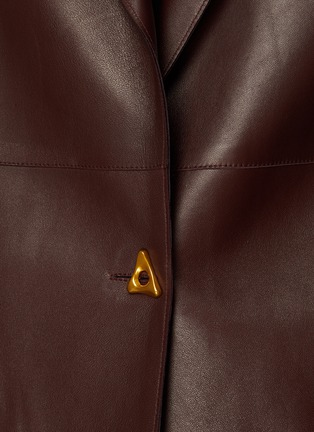  - AERON - ‘Mercedes’ A-Shaped Button Lambskin Leather Single-Breasted Blazer