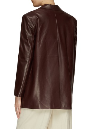 Back View - Click To Enlarge - AERON - ‘Mercedes’ A-Shaped Button Lambskin Leather Single-Breasted Blazer