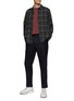 Figure View - Click To Enlarge - OFFICINE GÉNÉRALE - ‘DREW’ SINGLE PLEAT HALF ELASTIC WAISTBAND TAPERED WOOL PANTS