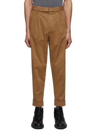 Main View - Click To Enlarge - OFFICINE GÉNÉRALE - ‘HUGO’ BELTED RELAXED FIT ROLLED UP PANTS
