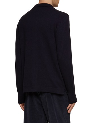 Back View - Click To Enlarge - OFFICINE GÉNÉRALE - ‘Brent’ Polo Collar Wool Cardigan