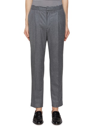 Main View - Click To Enlarge - OFFICINE GÉNÉRALE - ‘DREW’ MID RISE ELASTICATED WAISTBAND TAILORED WOOL PANTS