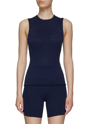 Main View - Click To Enlarge - THE UPSIDE - ‘Shanti Energy' Perforated Tank Top