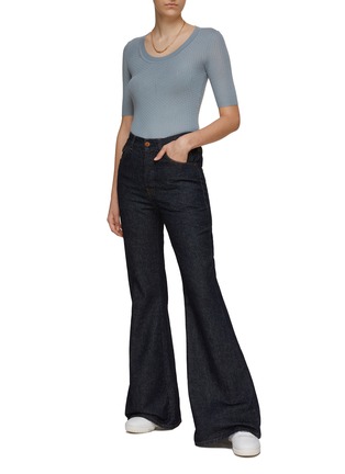 Figure View - Click To Enlarge - THEORY - Scoop Neck Wool Regal Knit Top