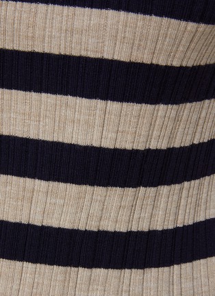  - THEORY - Striped Wool Rib Knit Tank Top