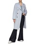 Figure View - Click To Enlarge - THEORY - Belted Cashmere-Wool Blend Double Breasted Coat