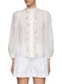 Main View - Click To Enlarge - ZIMMERMANN - ‘Jude’ Scallop Ruffle Ramie Blouse