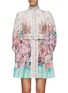 Main View - Click To Enlarge - ZIMMERMANN - ‘Jude’ Belted Floral Print Linen Mini Dress