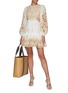 Figure View - Click To Enlarge - ZIMMERMANN - ‘JEANNIE’ EMBROIDERED YOKE CUTOUT DETAIL MINI DRESS