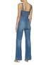 Back View - Click To Enlarge - ALICE & OLIVIA - ‘Lovetta’ Sweetheart Neck Wide Legged Denim Jumpsuit
