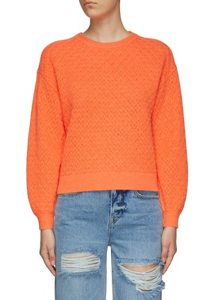 Main View - Click To Enlarge - ALICE & OLIVIA - ‘ANGELINE’ EASY CROP LONG SLEEVE PULLOVER