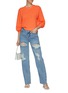 Figure View - Click To Enlarge - ALICE + OLIVIA - ‘ANGELINE’ EASY CROP LONG SLEEVE PULLOVER