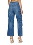 Back View - Click To Enlarge - ALICE & OLIVIA - ‘Luis’ Distressed Cropped Cargo Jeans