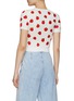 Back View - Click To Enlarge - ALICE + OLIVIA - ‘Ciara’ Strawberry Embroidery Cotton Blend Knit Cropped Top