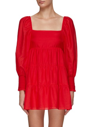 Main View - Click To Enlarge - ALICE & OLIVIA - ‘ROWEN’ SQUARE NECK BABYDOLL DRESS