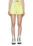 Main View - Click To Enlarge - ALICE & OLIVIA - ‘STEFFIE’ SEAMED PAPERBAG WAIST CREPE SHORTS