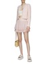 Figure View - Click To Enlarge - ALICE & OLIVIA - ‘BETHIE’ SMOCKED TIERED RUFFLE MINI SKIRT