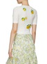 Back View - Click To Enlarge - ALICE + OLIVIA - ‘CIARA’ LEMON MOTIF EMBROIDERED SHORT SLEEVE KNIT TOP