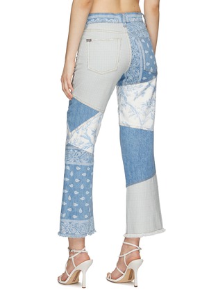 Back View - Click To Enlarge - ALICE & OLIVIA - ‘Amazing’ High Rise Patchwork Boyfriend Jeans