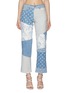 Main View - Click To Enlarge - ALICE & OLIVIA - ‘Amazing’ High Rise Patchwork Boyfriend Jeans