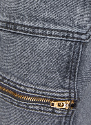  - MOTHER - ‘THE PRIVATE’ ZIPPER DETAIL MINERAL WASH UTILITY JEANS