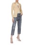 Figure View - Click To Enlarge - MOTHER - ‘THE PRIVATE’ ZIPPER DETAIL MINERAL WASH UTILITY JEANS