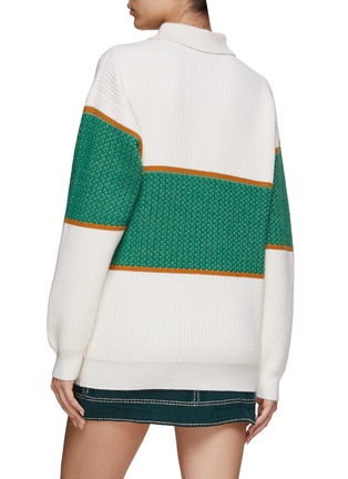 Back View - Click To Enlarge - BARRIE - OVERSIZE LOGO PATCH POLO SHIRT