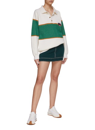 Figure View - Click To Enlarge - BARRIE - OVERSIZE LOGO PATCH POLO SHIRT