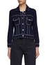 Main View - Click To Enlarge - BARRIE - SLIM FIT CROPPED KNITTED JACKET