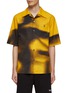 Main View - Click To Enlarge - ALEXANDER MCQUEEN - SHORT SLEEVE SILHOUETTE PRINT COTTON SHIRT