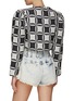Back View - Click To Enlarge - SEA - ‘CATALINA’ CALICO CUTOUT DETAIL CROPPED JACKET