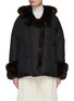 Main View - Click To Enlarge - YVES SALOMON - Hooded Sable Fur Trim Padded Jacket