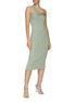 Figure View - Click To Enlarge - SIMKHAI - ‘LAURENA’ ONE SHOULDER COMPACT RIBBED KNIT MIDI DRESS