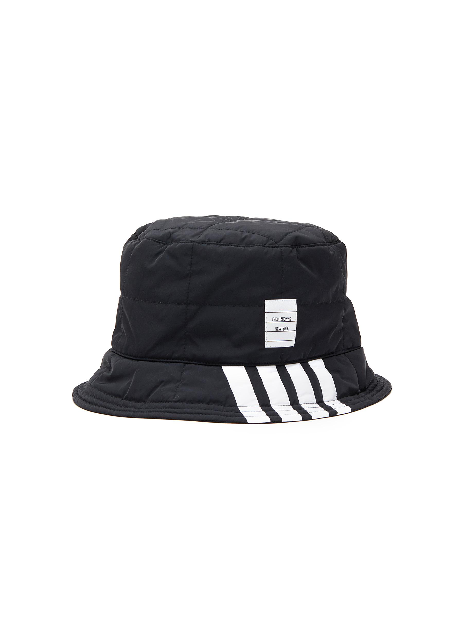 Four-Bar Stripe Quilted Bucket Hat 