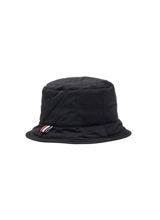 Figure View - Click To Enlarge - THOM BROWNE  - Four-Bar Stripe Quilted Bucket Hat