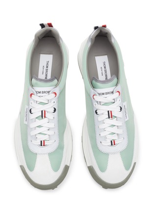 Detail View - Click To Enlarge - THOM BROWNE - Nylon Tech Low-Top Sneakers
