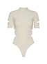 Main View - Click To Enlarge - SIMKHAI - ‘Zena’ Cut-Out Mock Neck Short-Sleeved Bodysuit