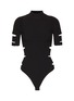 Main View - Click To Enlarge - SIMKHAI - ‘Zena’ Cut Out Mock Neck Short-Sleeved Top
