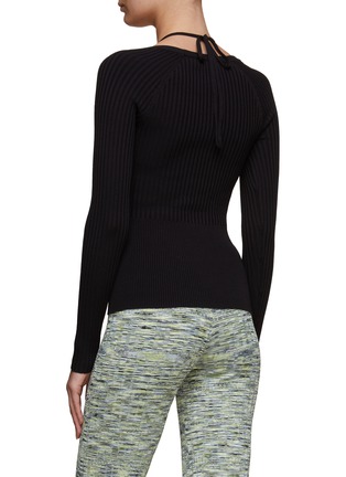 Back View - Click To Enlarge - SIMKHAI - ‘JAYLINE’ CORE COMPACT RIBBED KNIT SCOOP NECK SWEATER