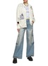 Figure View - Click To Enlarge - R13 - EMBROIDERY DETAIL LETTERMAN KNIT CARDIGAN
