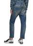 Back View - Click To Enlarge - R13 - LOW RISE MEDIUM WASH DISTRESSED DETAIL STRAIGHT LEG JEANS