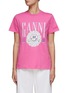 Main View - Click To Enlarge - GANNI - ‘University Of Love Capsule’ Smiley Face Print Crewneck Sweatshirt T-Shirt